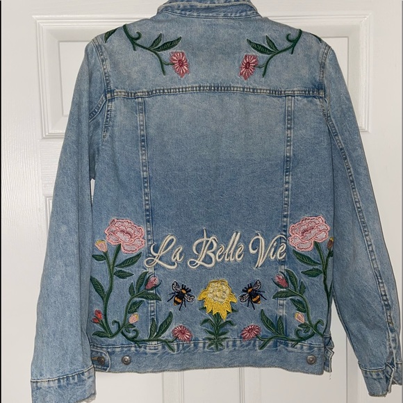 Floral Jean Jacket - Picture 1 of 6